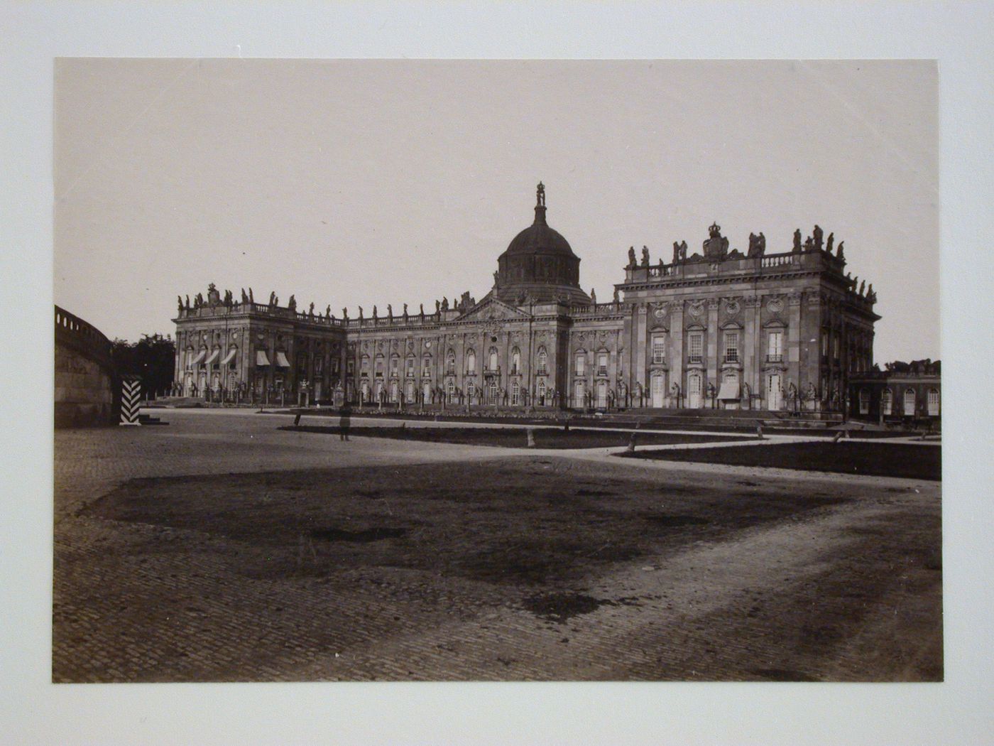 View of the rear façade of the Neues Palais [New Palace] with the Commons in the foreground, Sanssouci, Potsdam, Germany