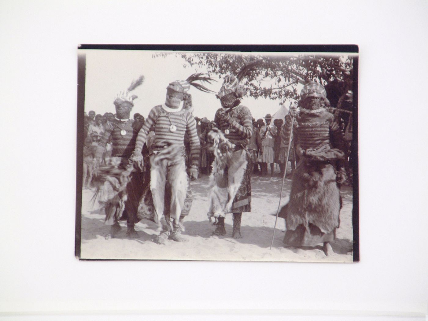 View of masked performers, near Zambezi River