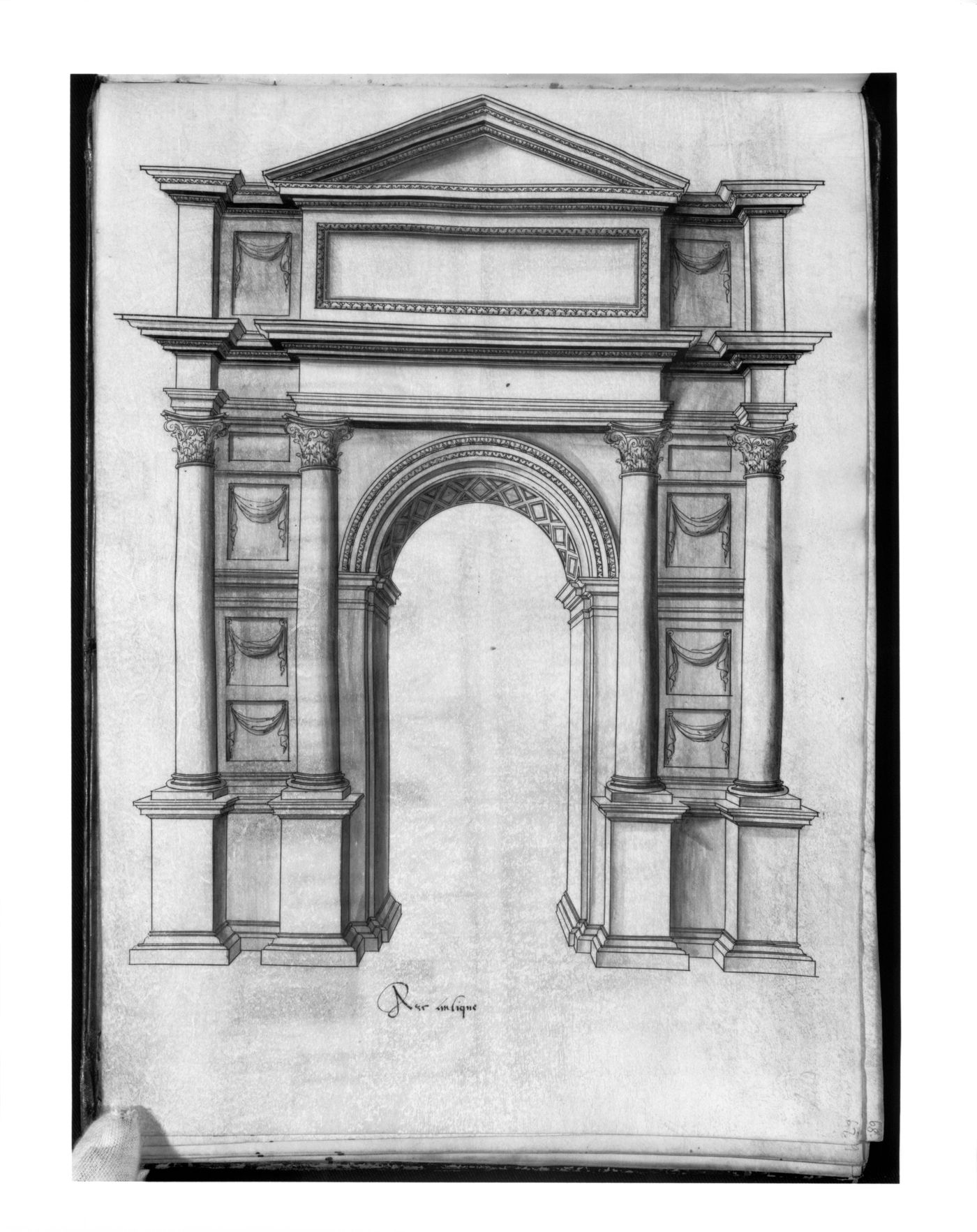 Design for an arch in the antique manner