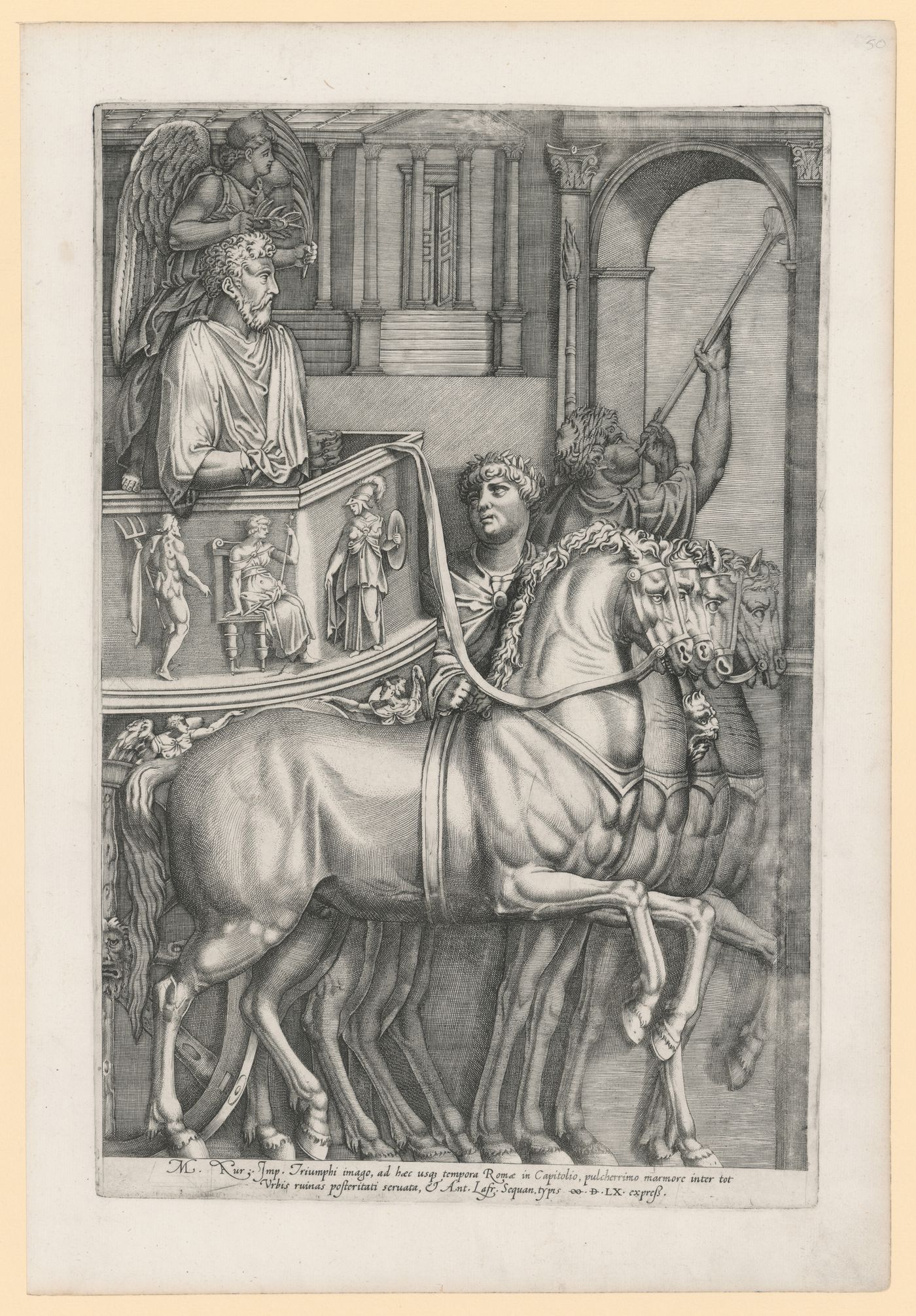 Elevation of a relief showing Marcus Aurelius entering the Capitol in triumph