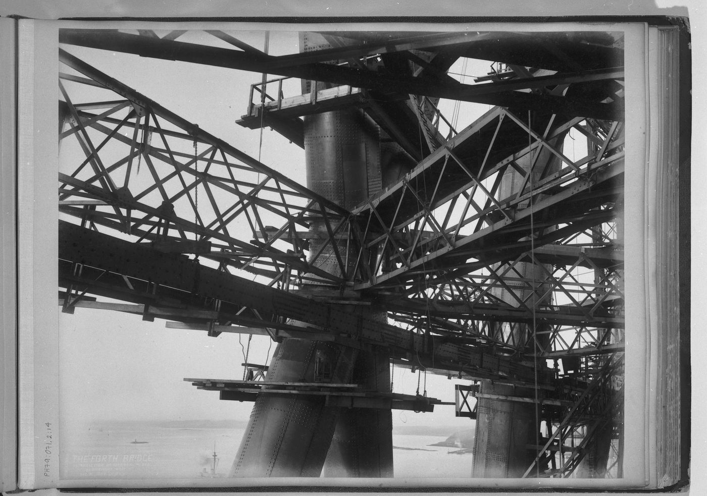 View of the Forth Bridge under construction, Firth of Forth, Scotland, United Kingdom