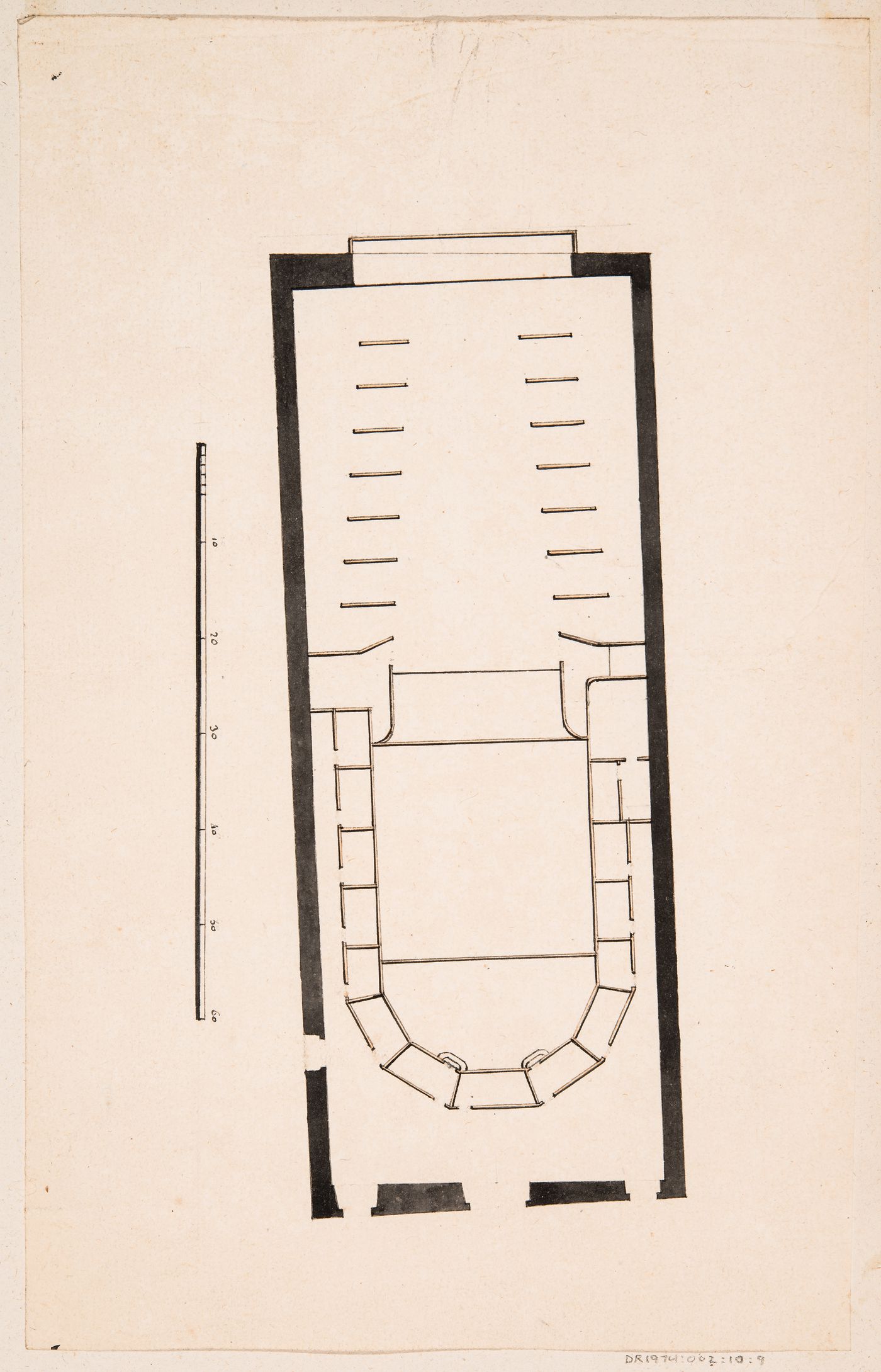 Plan of an unidentified theatre