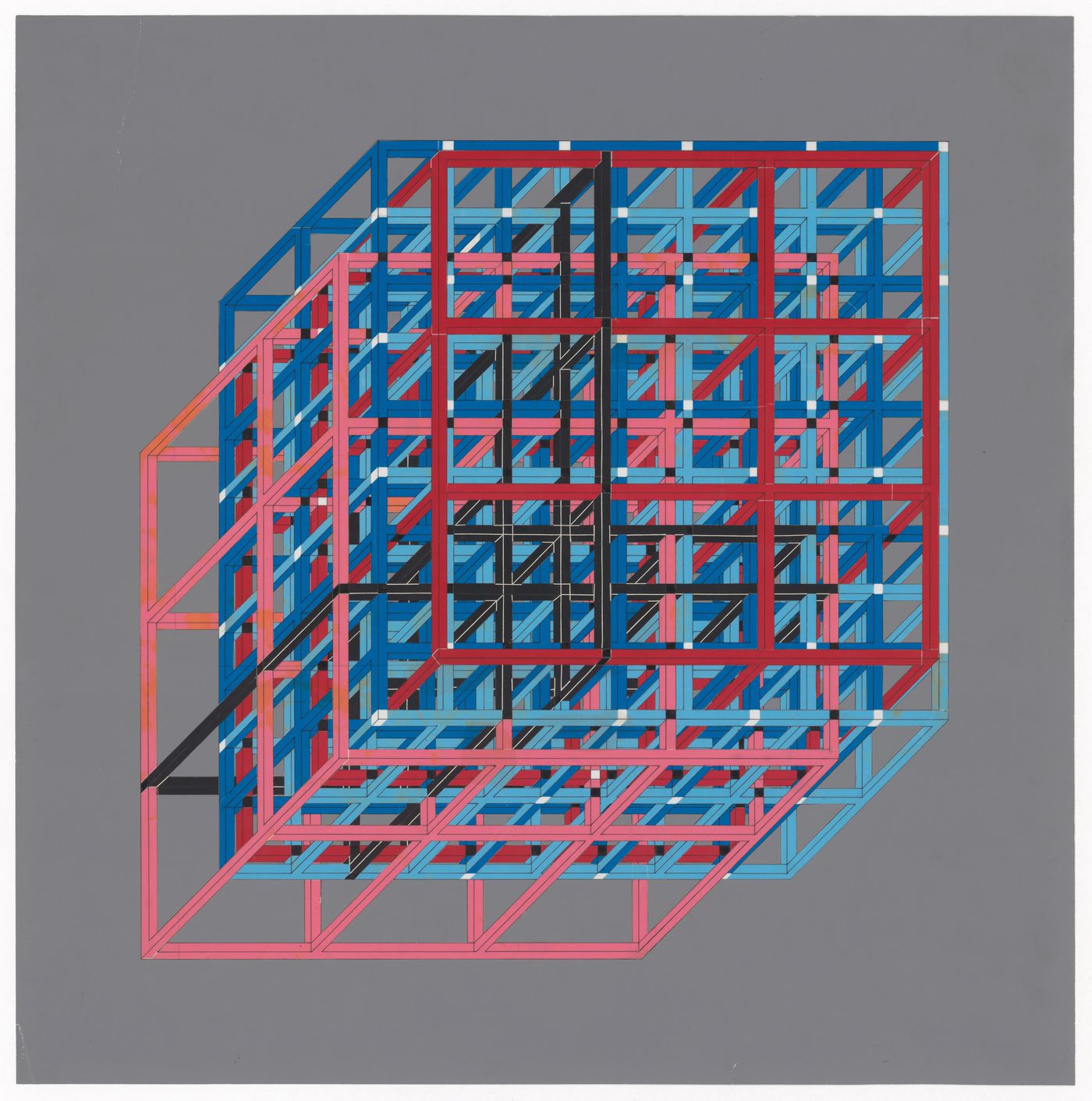 House VI, Cornwall, Connecticut: axonometric