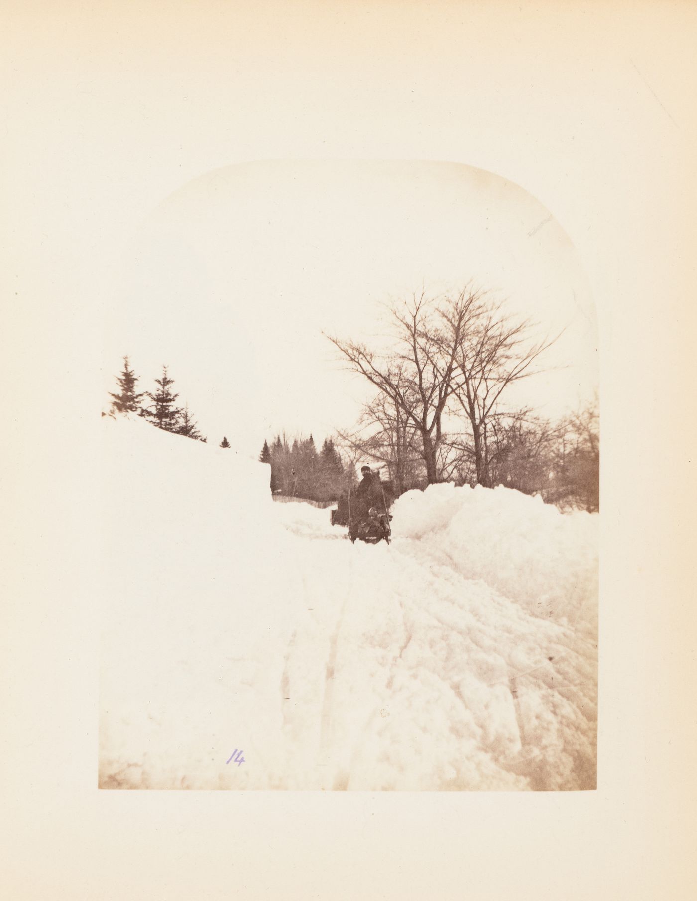 Plate from album ''Snow & Flood after Great S.storms of 1869''