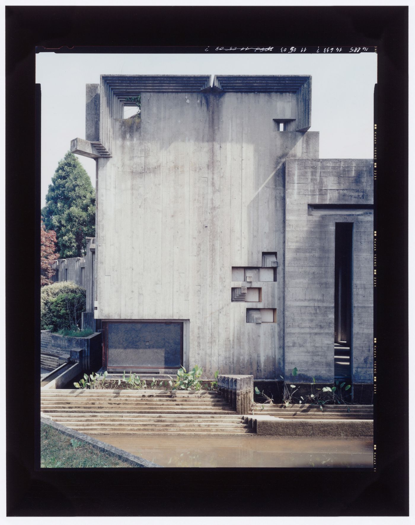 Looking southeast, Carlo Scarpa's Tomba Brion, San Vito d'Altivole, Italy