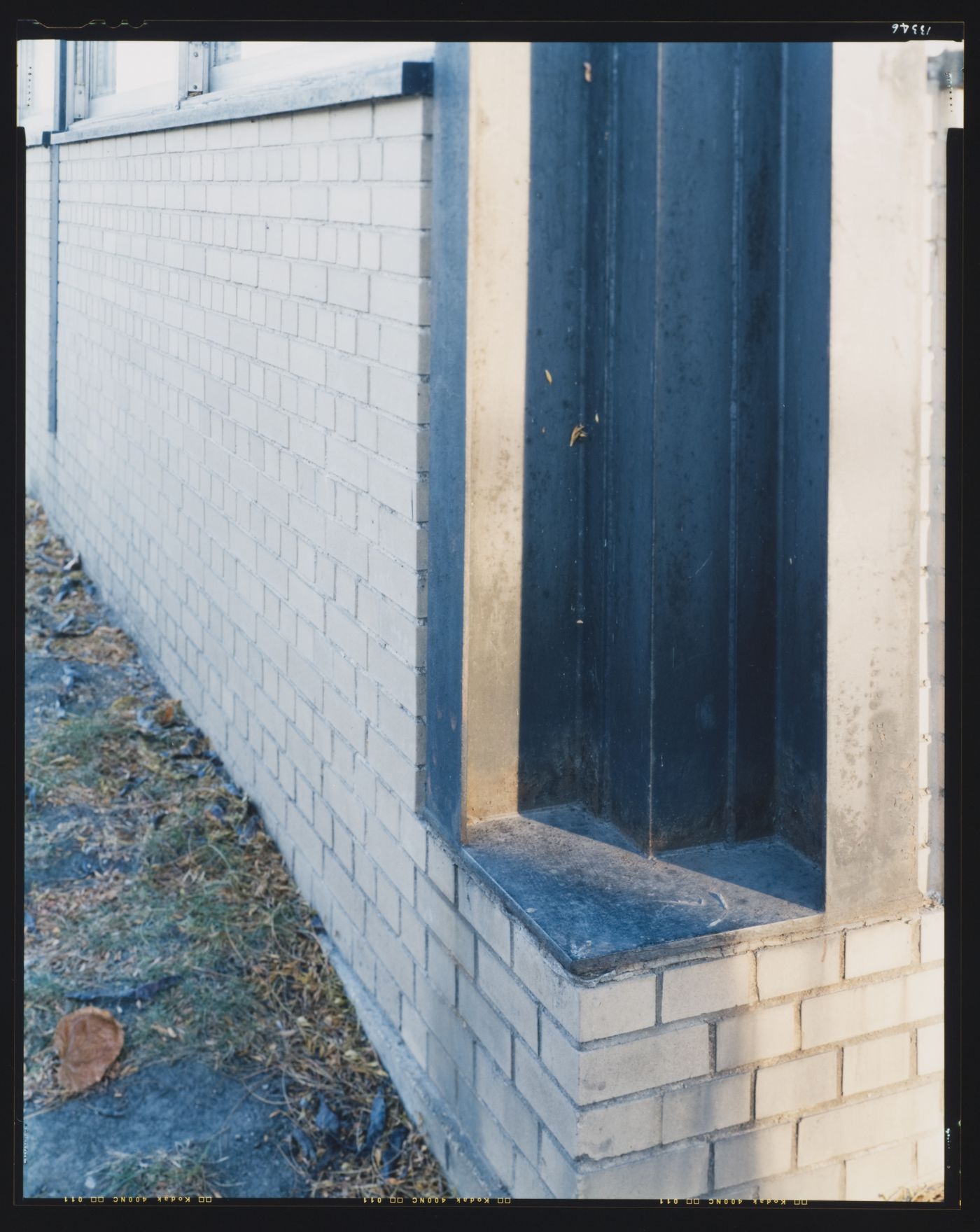 Detail of a corner of Wishnick Hall, Illinois Institute of Technology, Chicago, Illinois