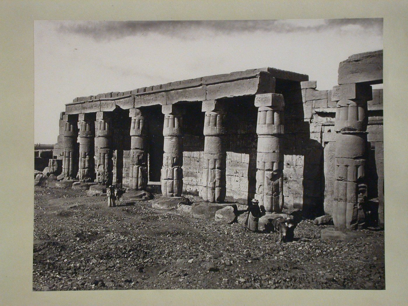 Temple of Seti I, view of portico, fronting Hypostyle Hall, Qurnah, Thebes, Egypt