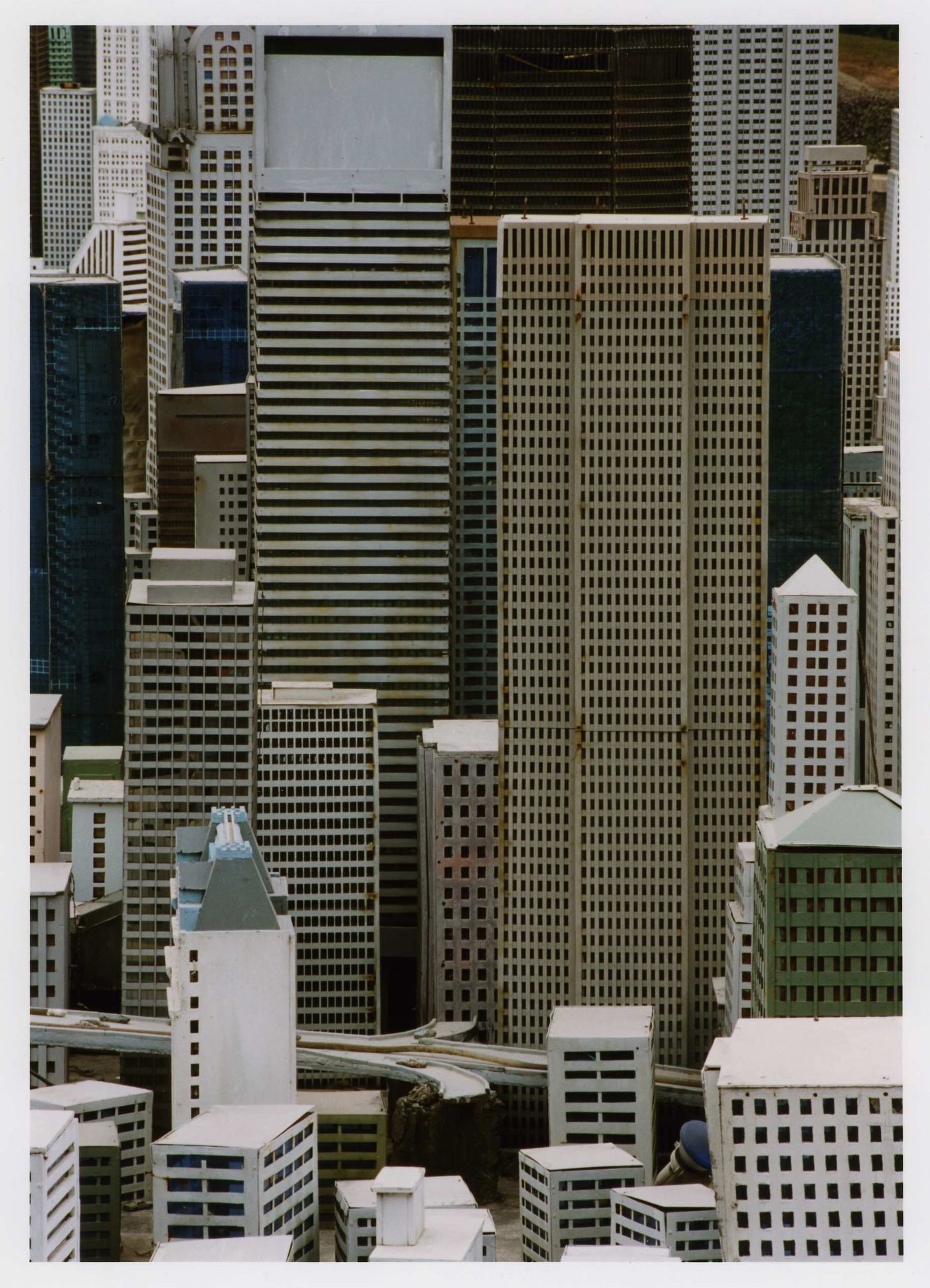 Partial view of a model of New York City, New York, at Window of the World, Shenzhen, China