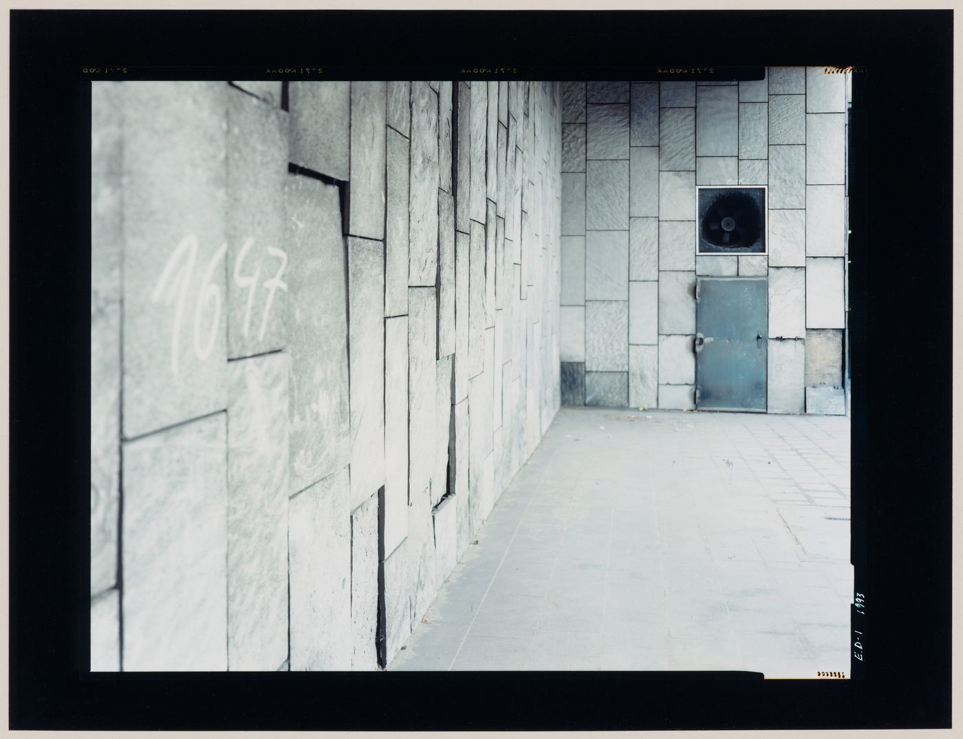 Interior view of a concourse or passage showing wall tile, Essen, Germany (from the series "In between cities")