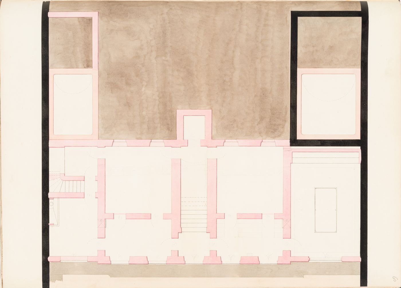 Rohault de Fleury House, 12-14 rue d'Aguesseau, Paris: Plan for the "soubassement"