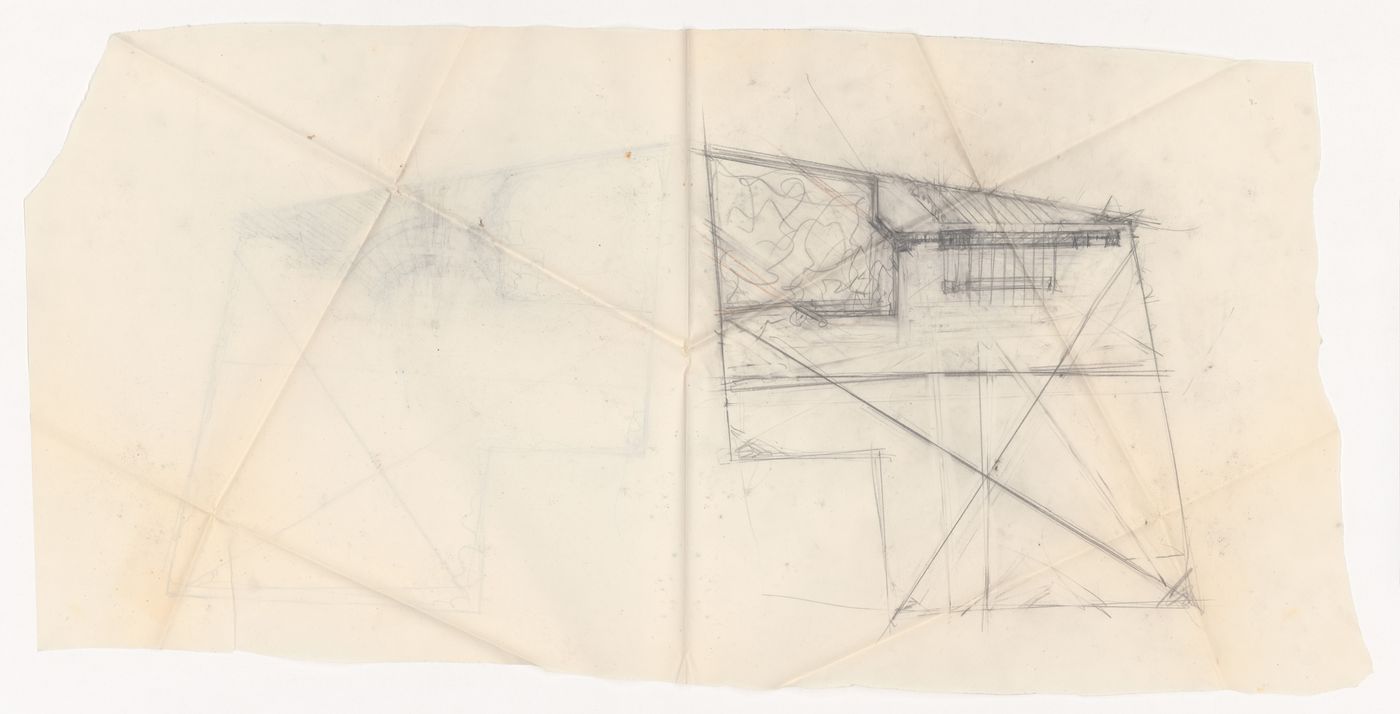 Boeing Airport, Burbank, California: Two sketches for site plans