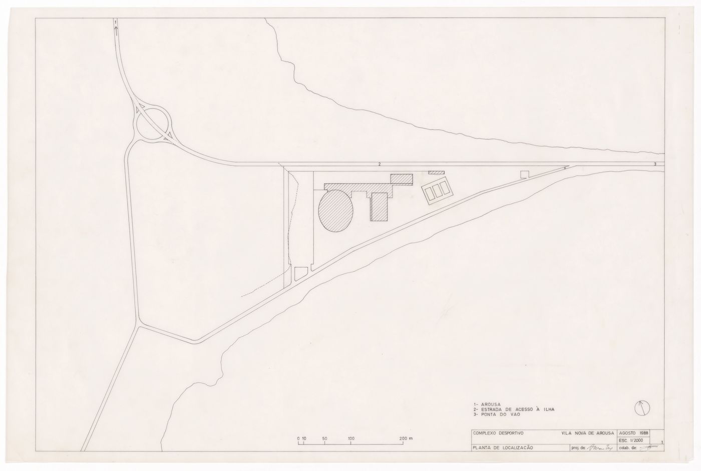 Site plan for Complexo Desportivo de Vilanova de Arousa, Vilanova de Arousa
