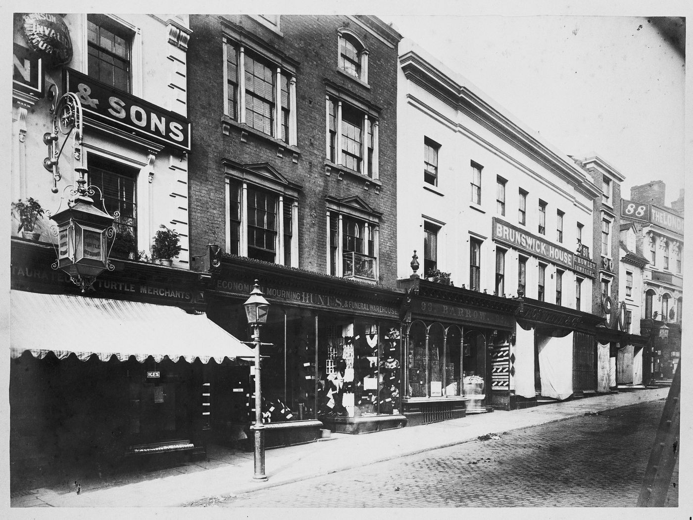 View of shops in Bull Street, Birmingham, England