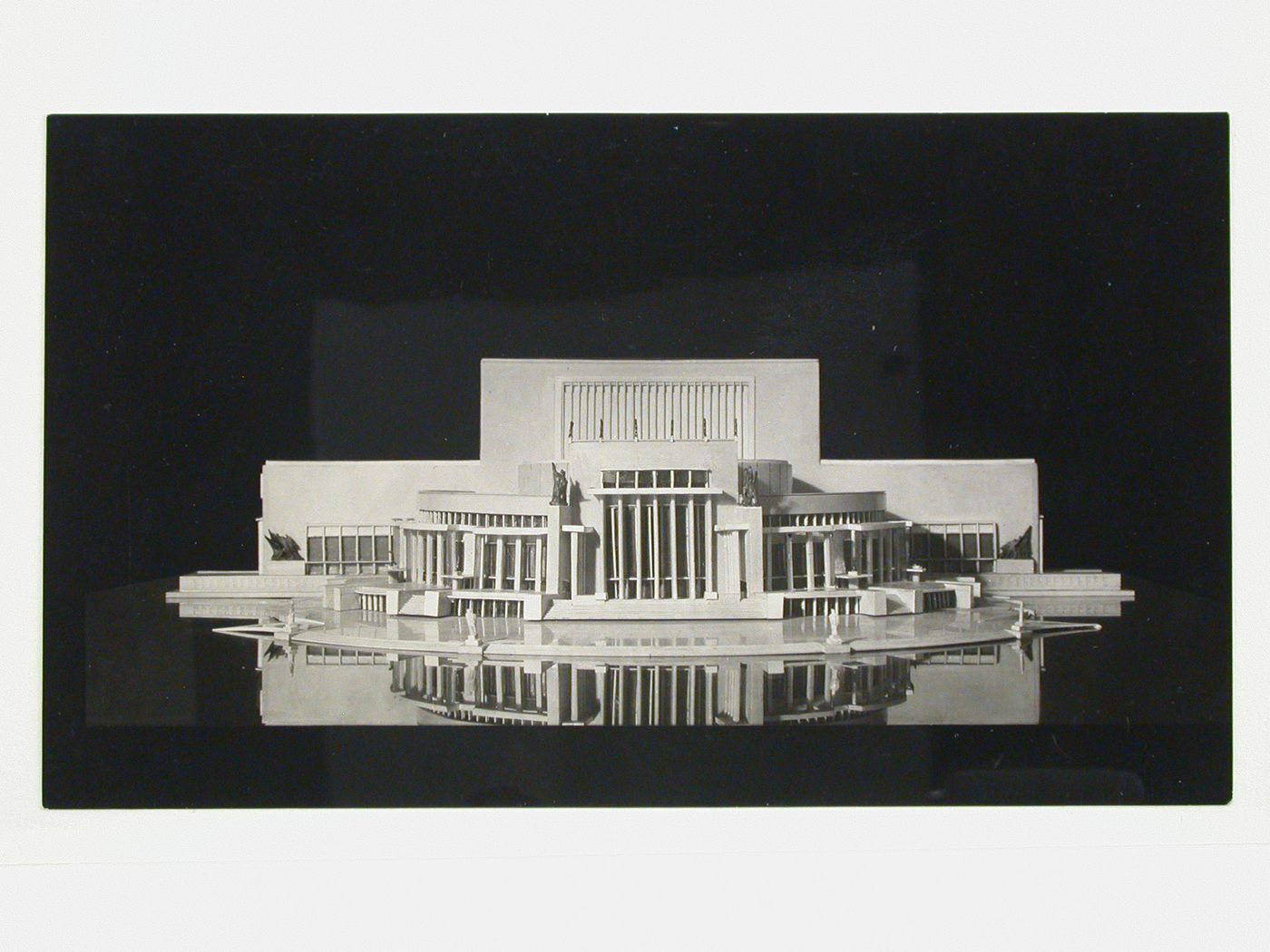 Photograph of a model for a Red Army Theater, Moscow