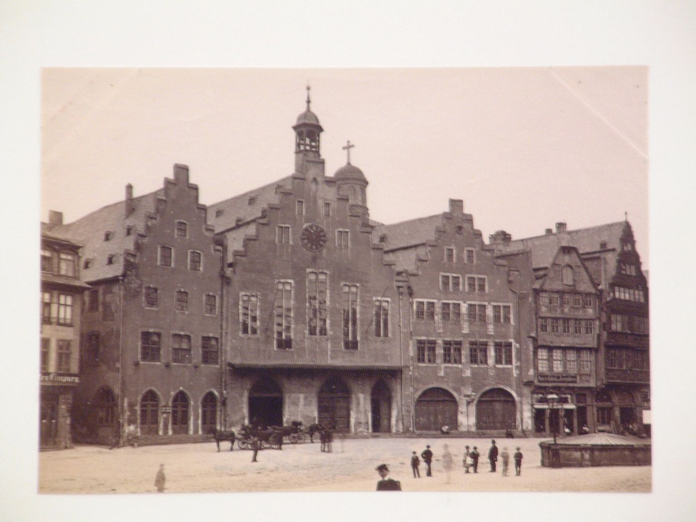 View of the principal façade of Römer city hall, Am Römerberg 19-27, Frankfurt am Main, Germany