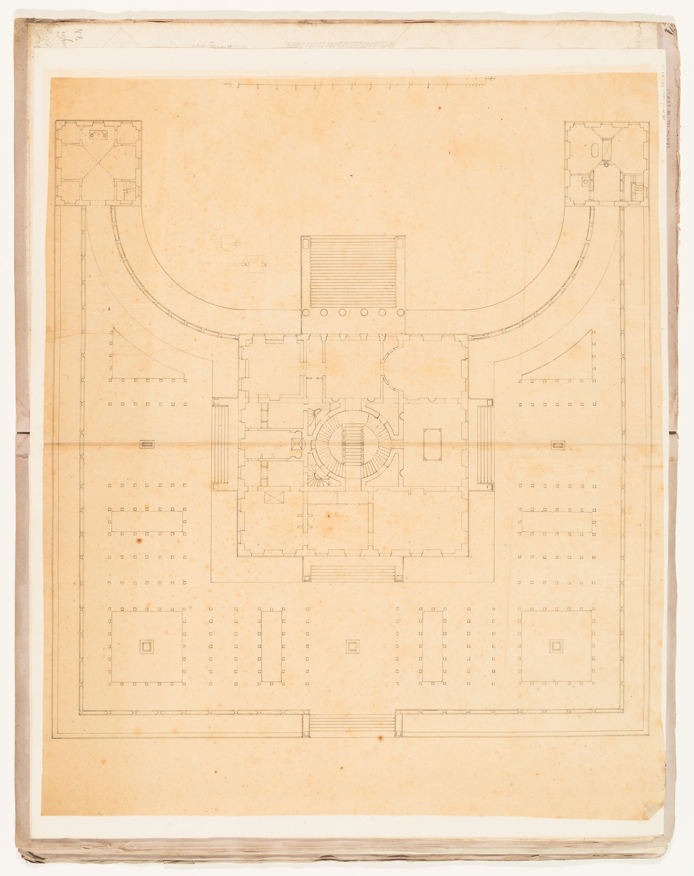 Ground floor plan for a country house for comte Anglès