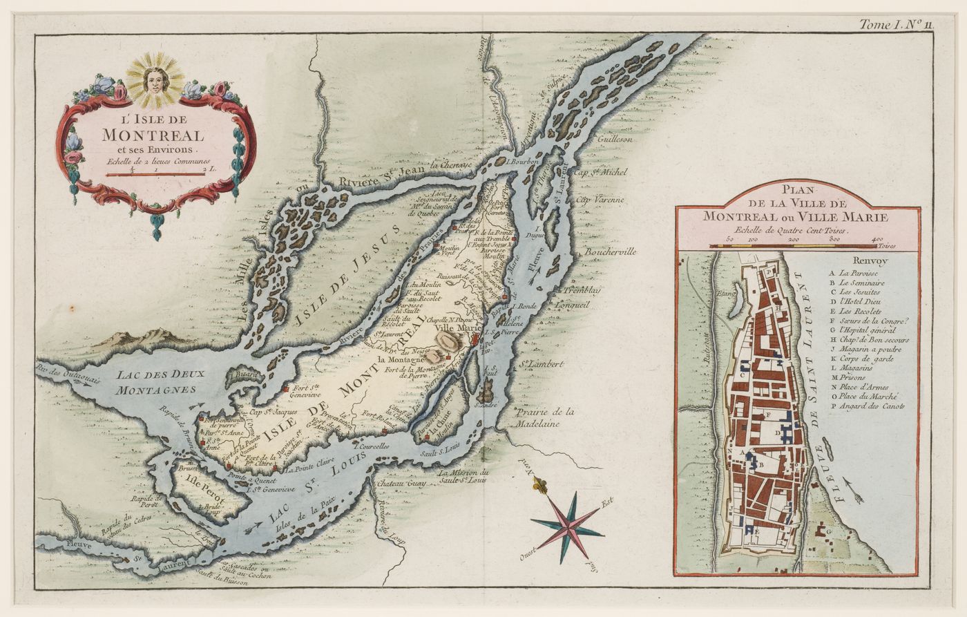 Map of the Island of Montréal and its surroundings / Carte de l'île de Montréal et de ses environs