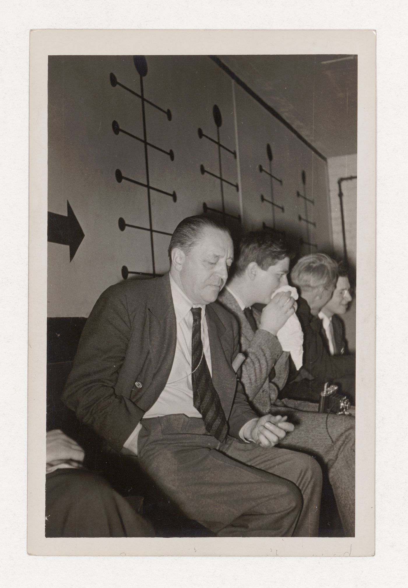 Mies van der Rohe, Thomas Burleigh, Donald Monson, and Earl Bluestein at the Art Institute of Chicago