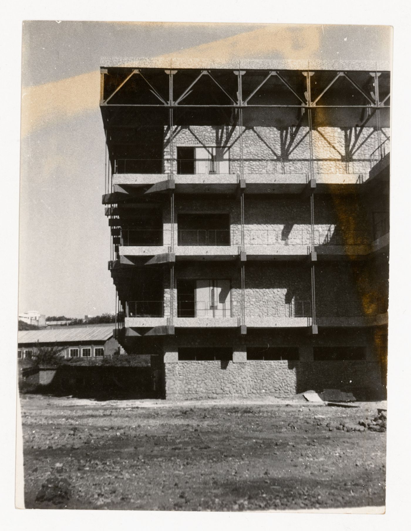 Photograph of the Theatre under construction for J&K Academy project, Jammu, India