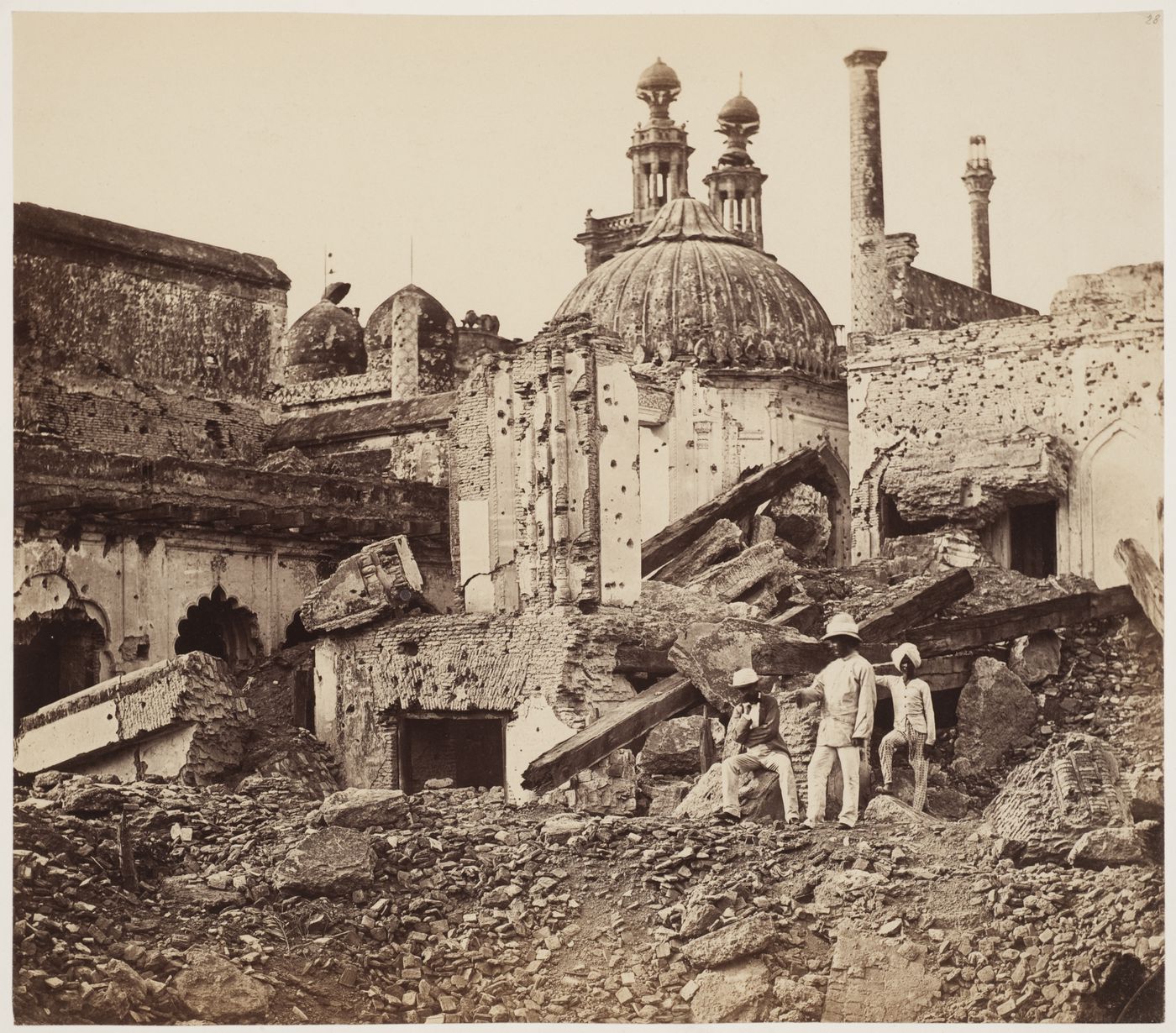View of the ruins of the Chattar Manzil [Umbrella Palaces], Lucknow, India