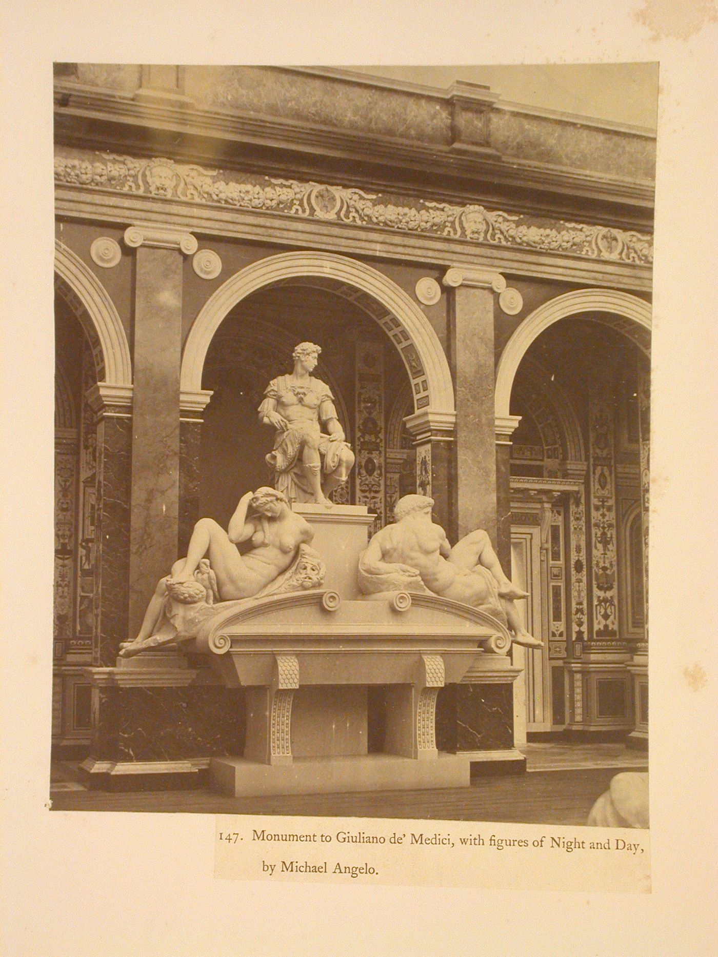 Monument to Giuliano de' Medici, with figures of Night and Day, by Michaelangelo, Crystal Palace, Sydenham, England