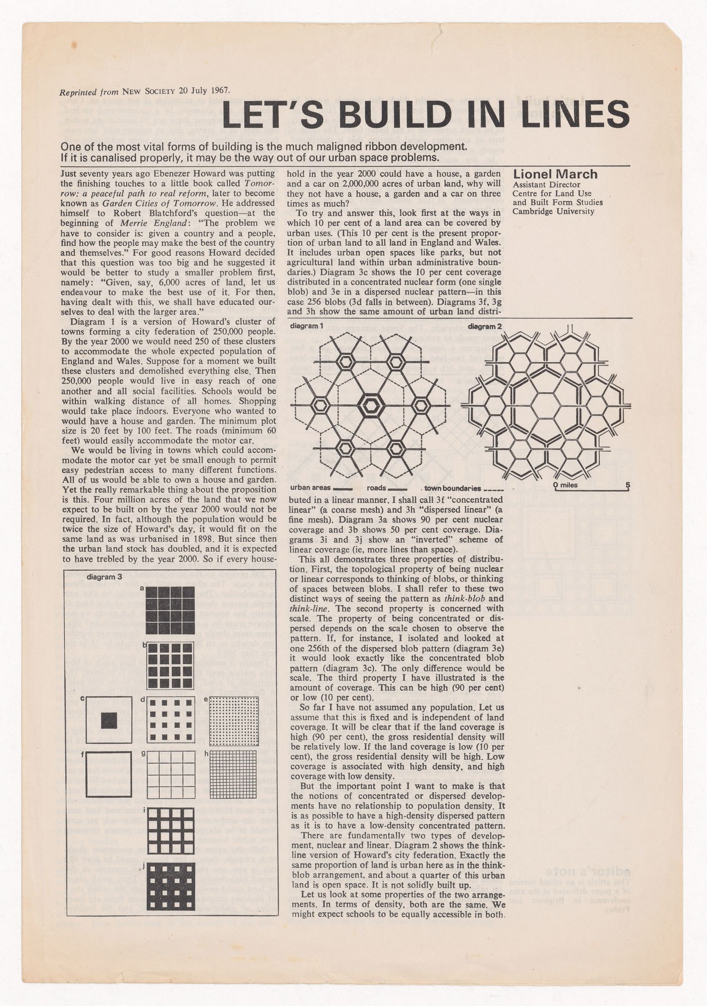 Let’s Build in Lines article by March in New Society