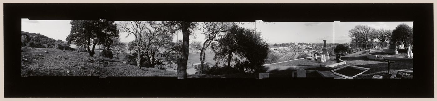 View of Martinez & Contra Co.Courthouse from the cemetery, 1983