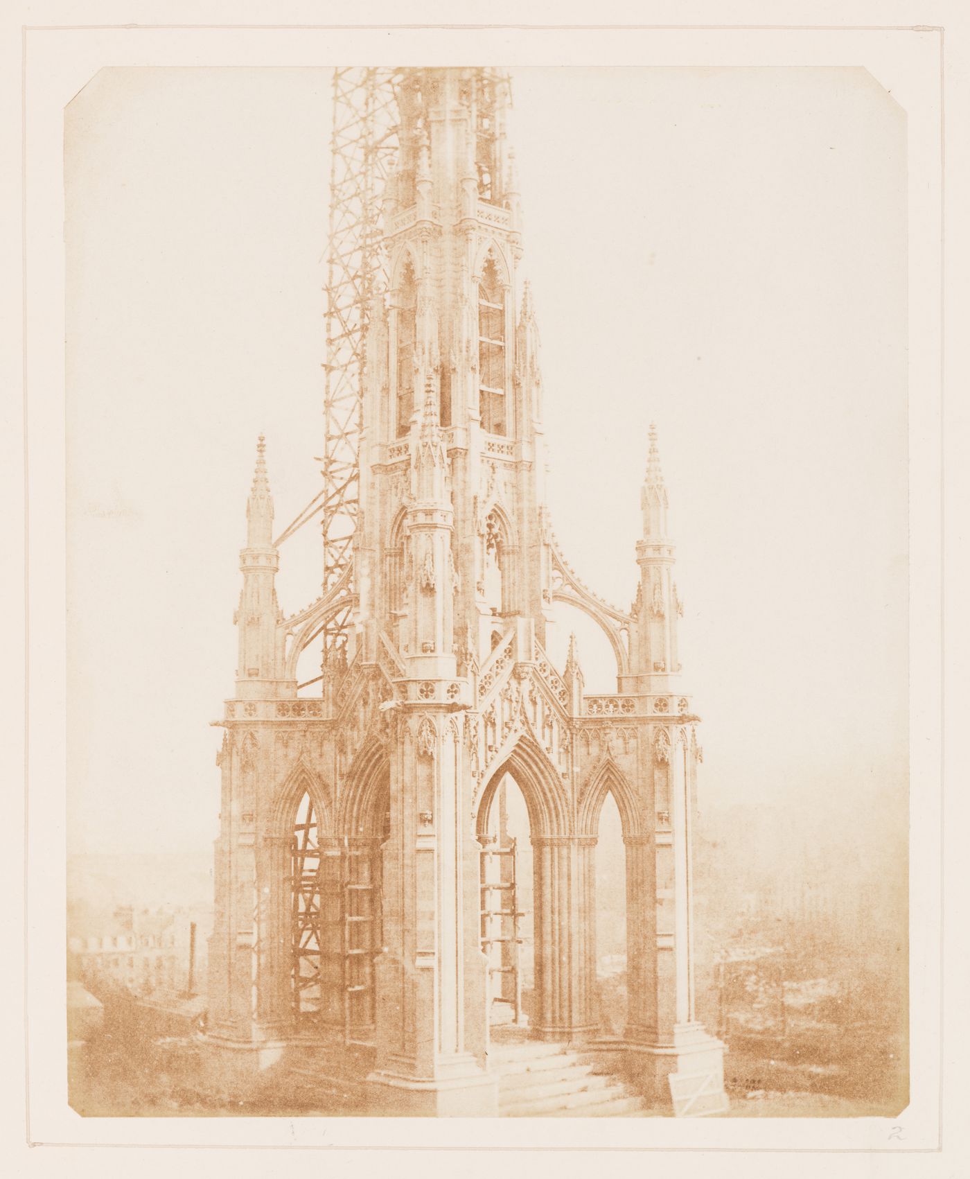 Sir Walter Scott's Monument; as it appeared when nearly finished, Edinburgh, Scotland