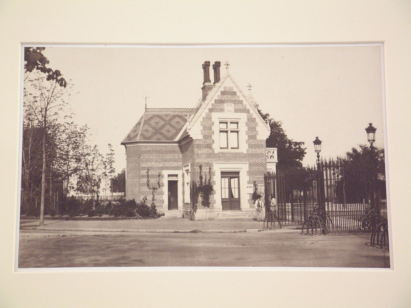 Bois de Boulogne, view of gatehouse, Porte Maillot, Paris, France