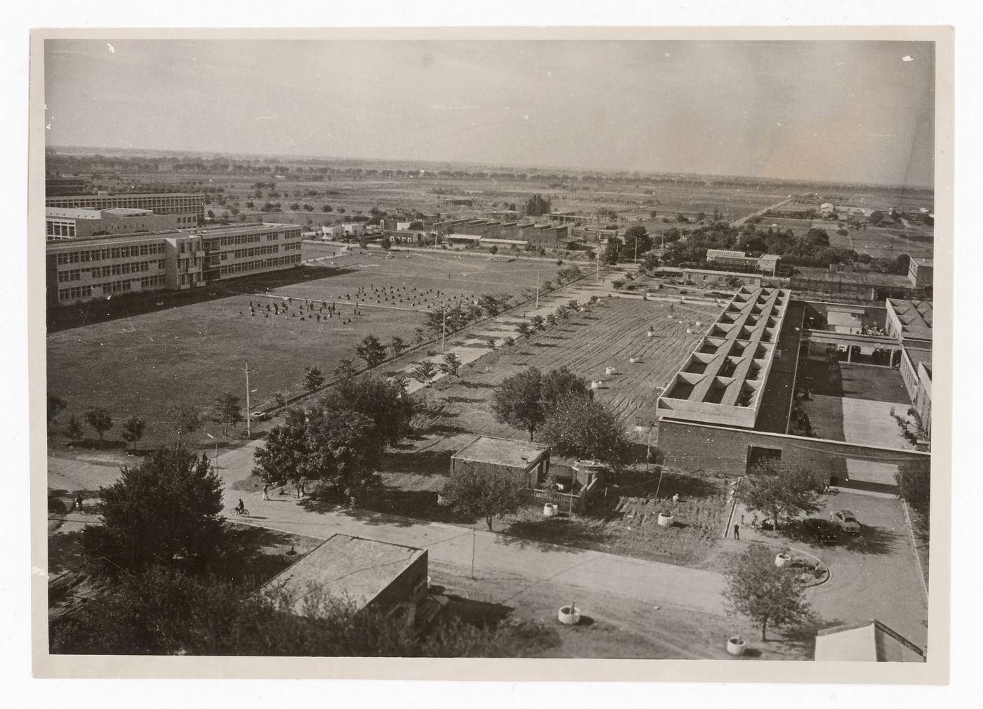 Aerial view photograph of Punjab Agricultural University, in Ludhiana, India