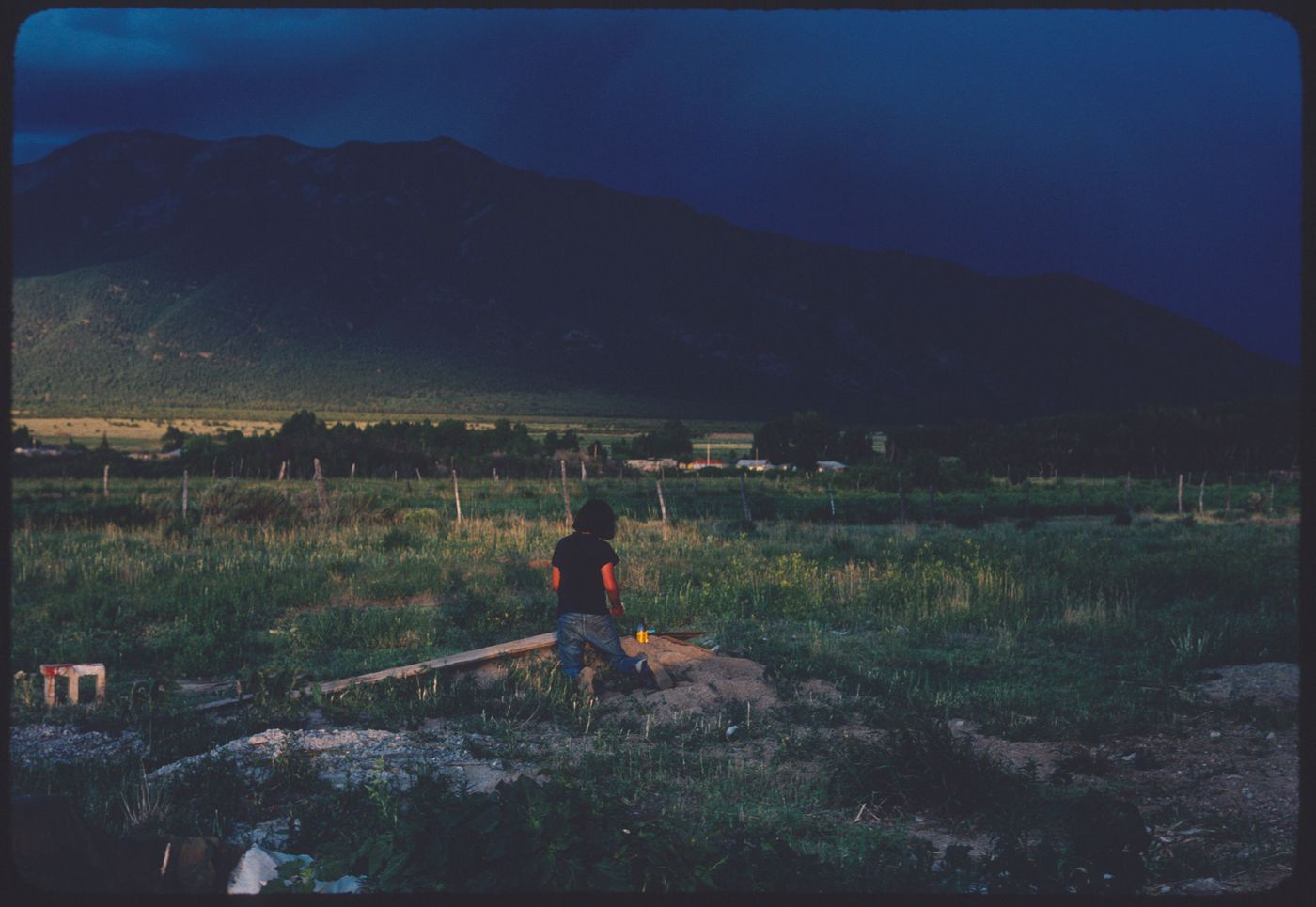 Child in the landscape, New Mexico