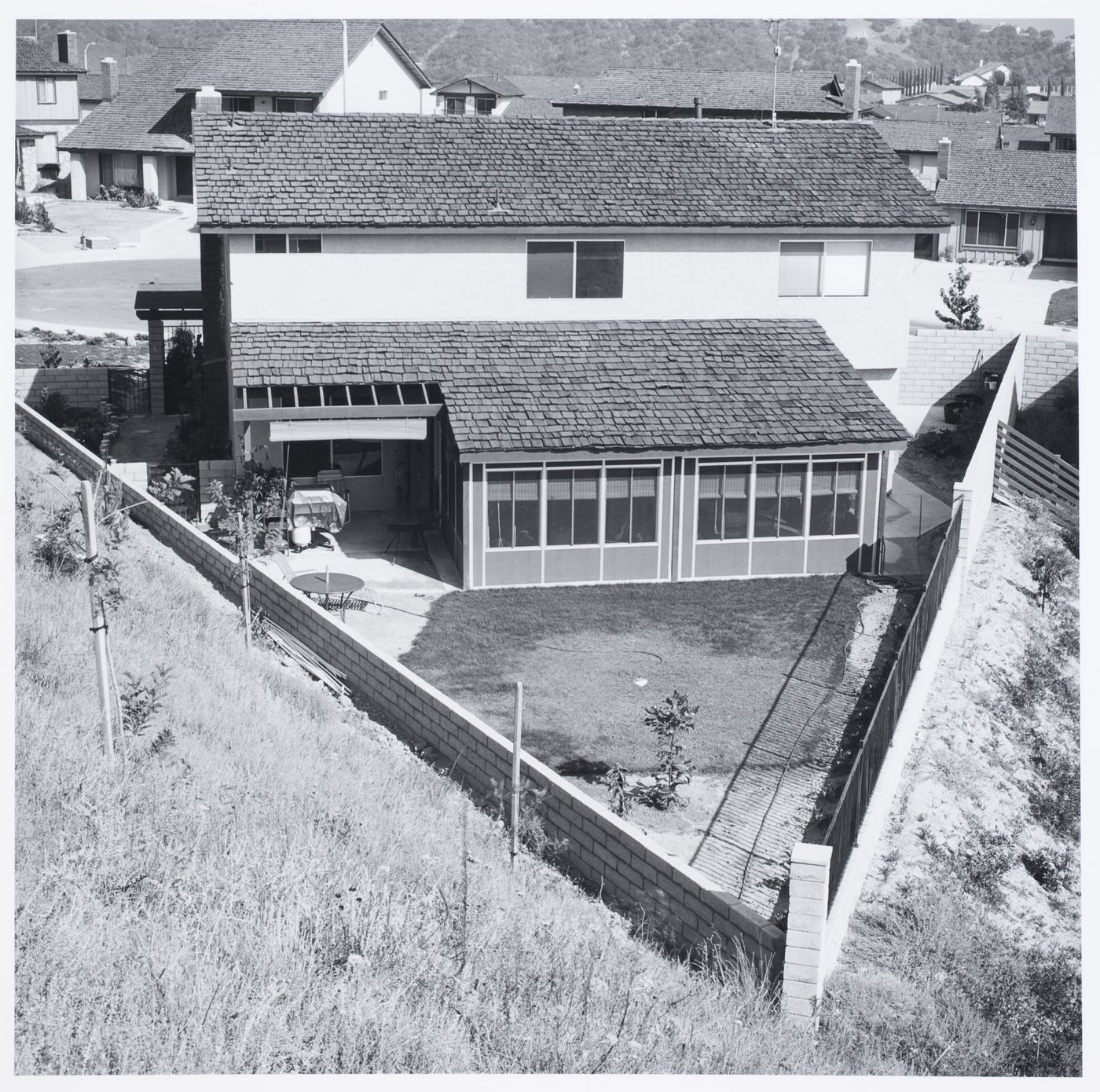 "Backyard, Diamond Bar", California, from the series "Southern California Photographs, 1976-1986"