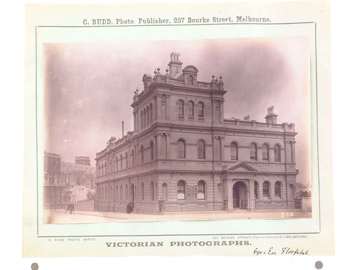 View of the Victorian Eye and Ear Hospital, Melbourne, Australia