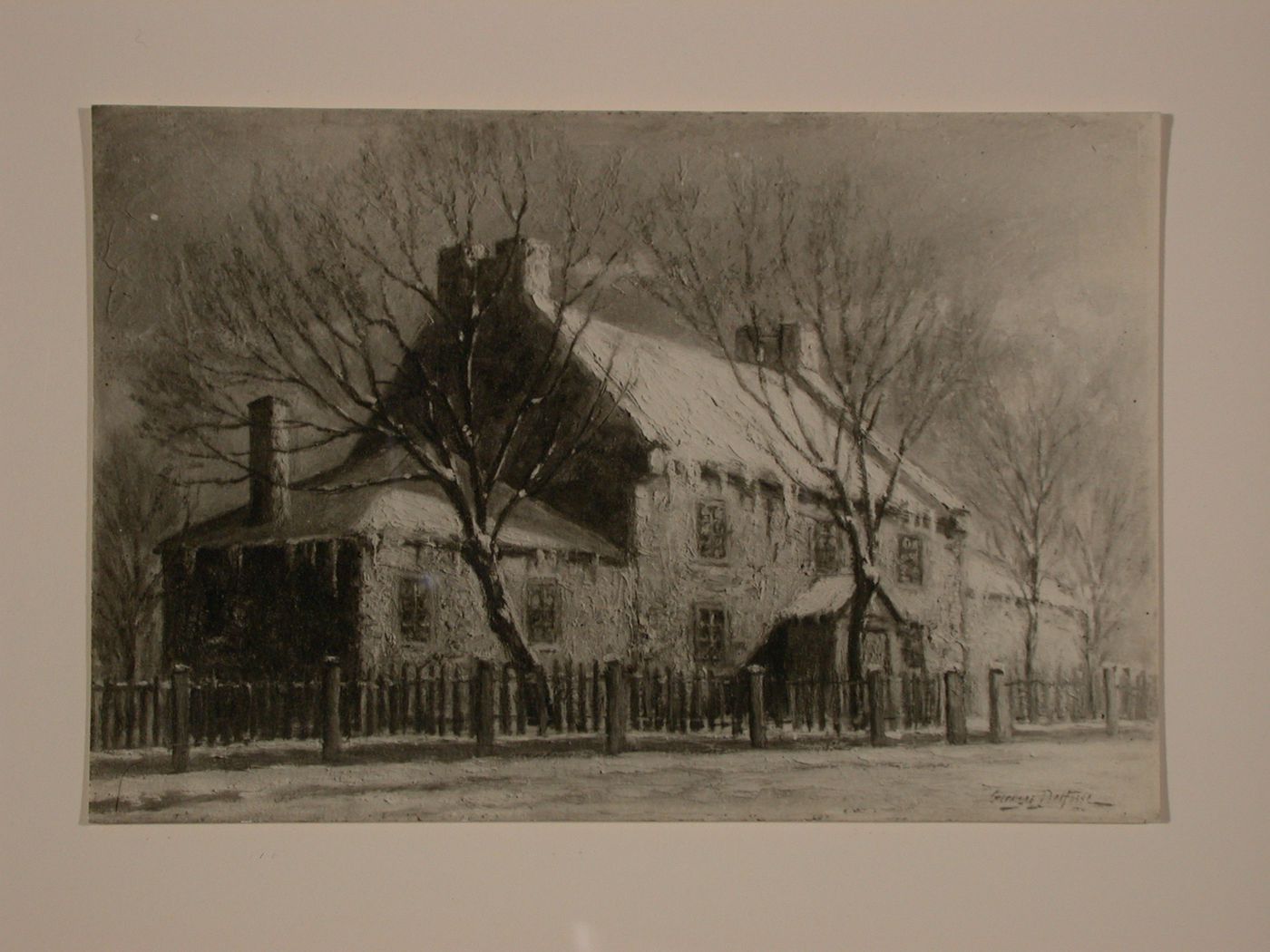 Photograph of a painting of Maison Pratt, Montréal