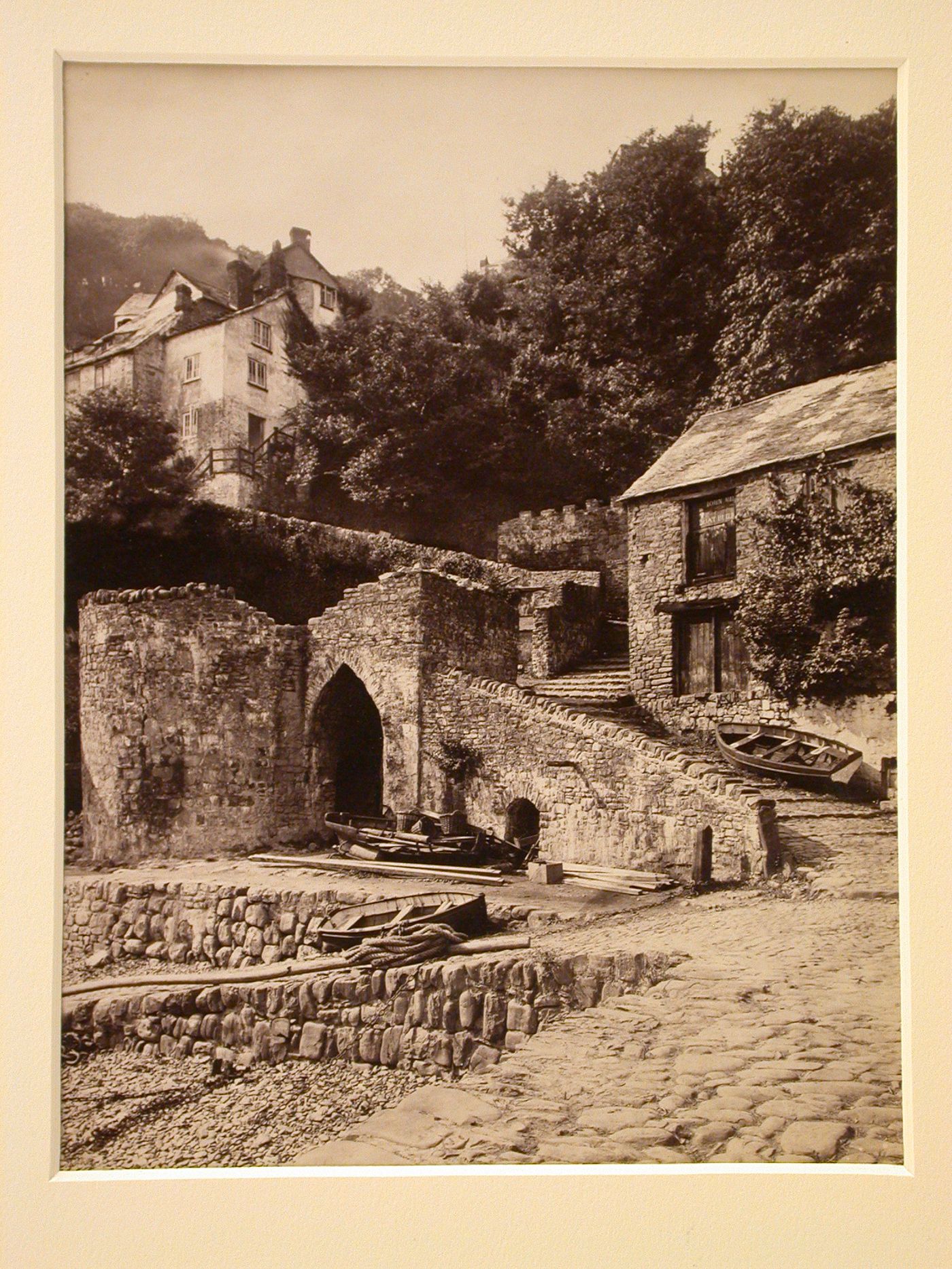 Clovelly, Entrance to the village from pier.