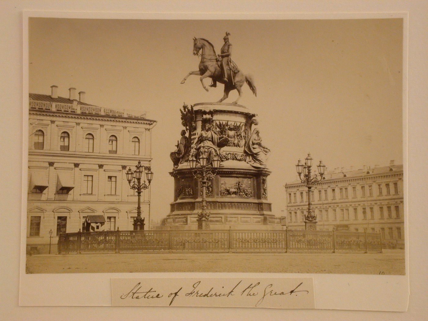 View of the monument to Tsar Nicholas I, Saint Petersburg