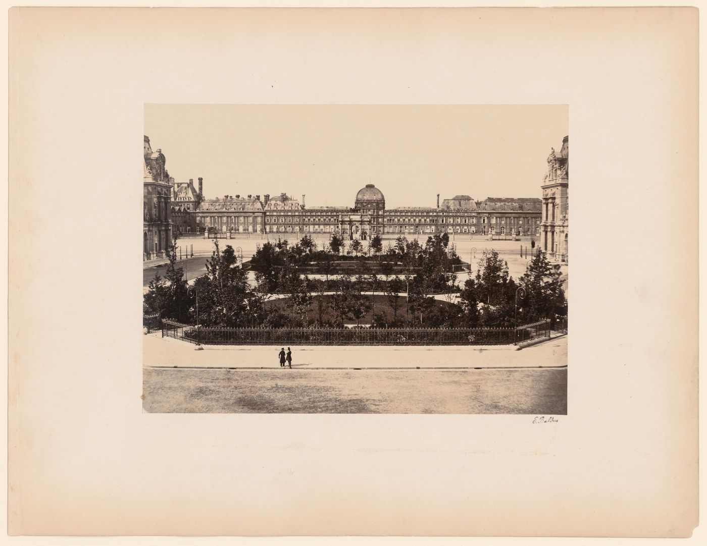 General view of the Tuileries and gardens, Paris, France