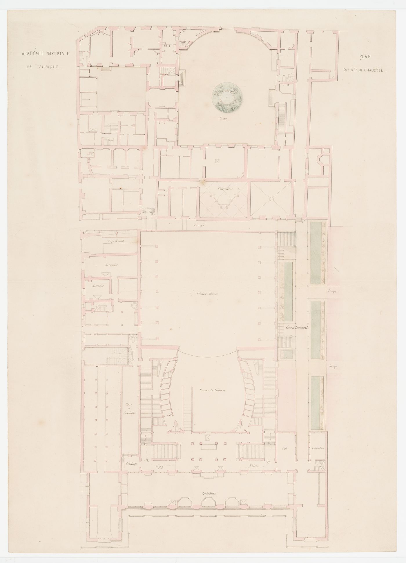 Ground floor plan of Salle Le Peletier