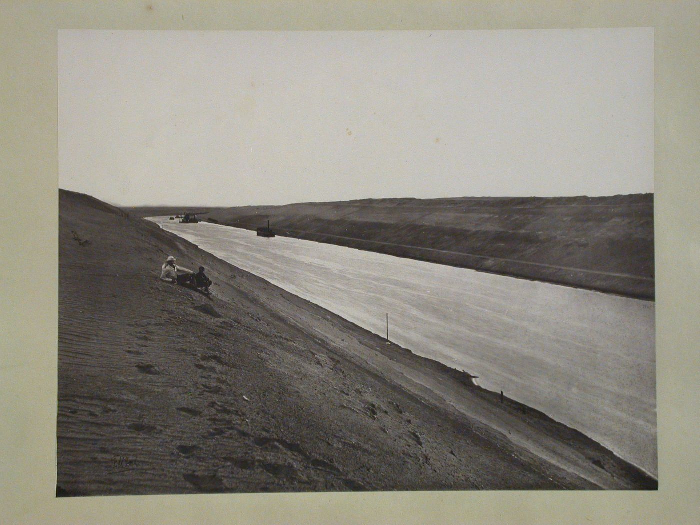 View of al-Gisr, looking south, Suez Canal, Egypt