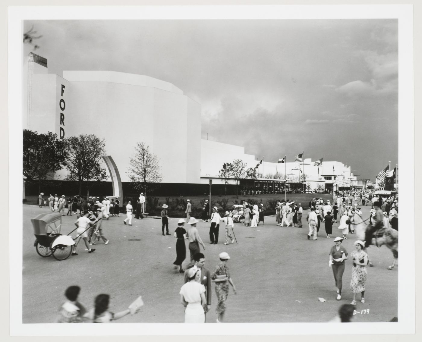 View of the Ford Motor Company pavilion, 1939-1940 New York World's Fair, New York City, New York