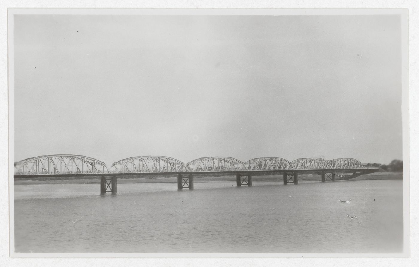 Landscape view of the Blue Nile Road and Railway Bridge, Khartoum, Sudan