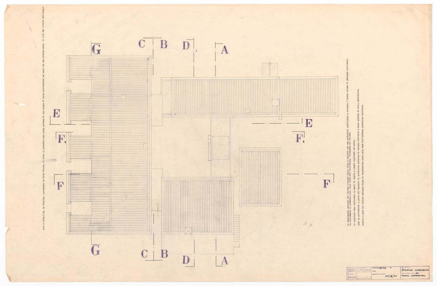 Plan for Case Di Palma, Stintino, Italy