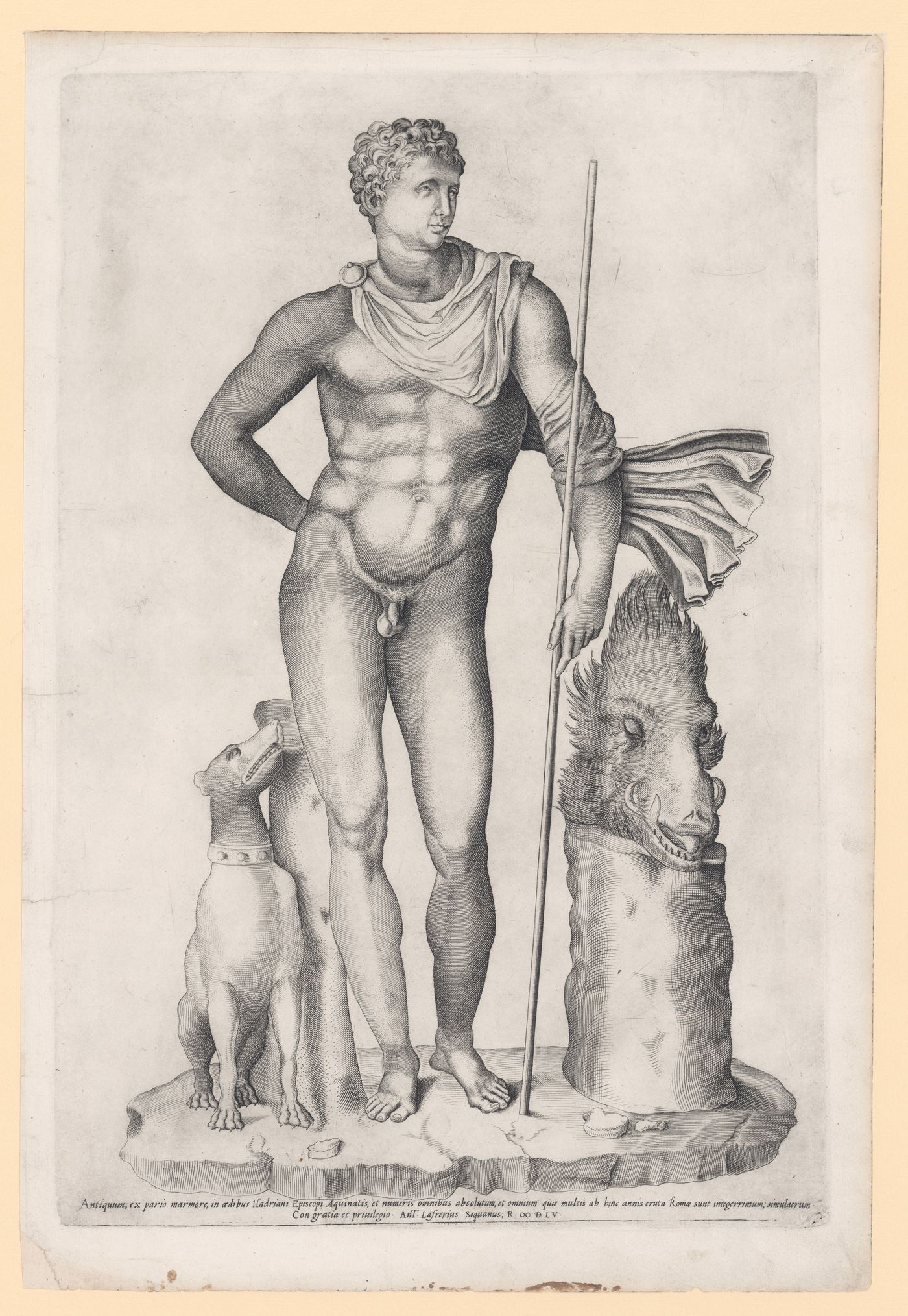 Perspective of a statue of Meleager