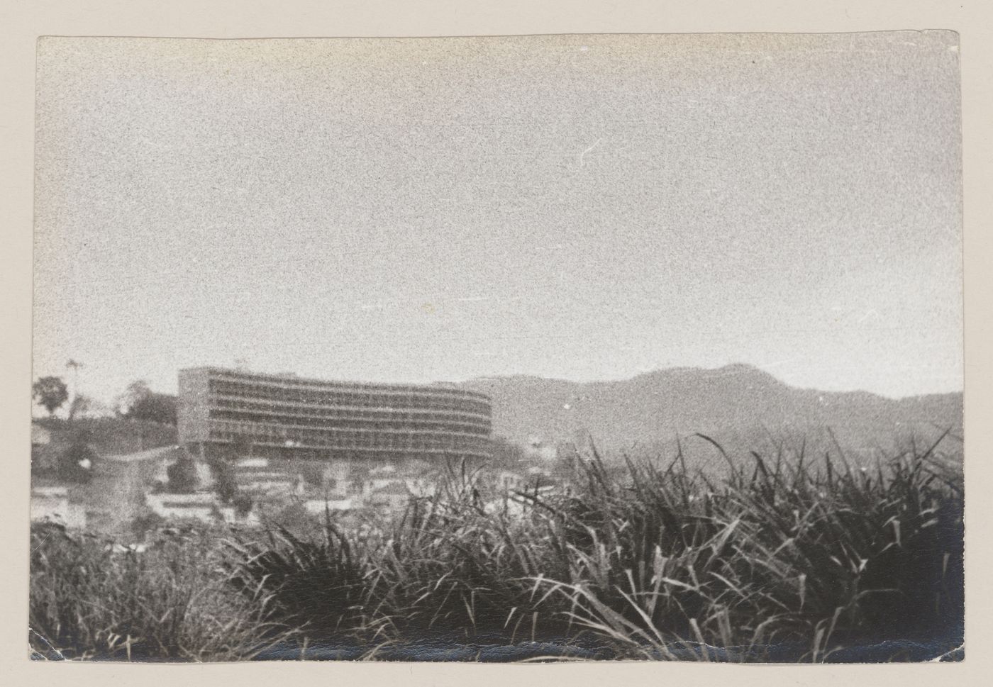 View of Pedregulho housing development, under construction, Rio de Janeiro, Brazil
