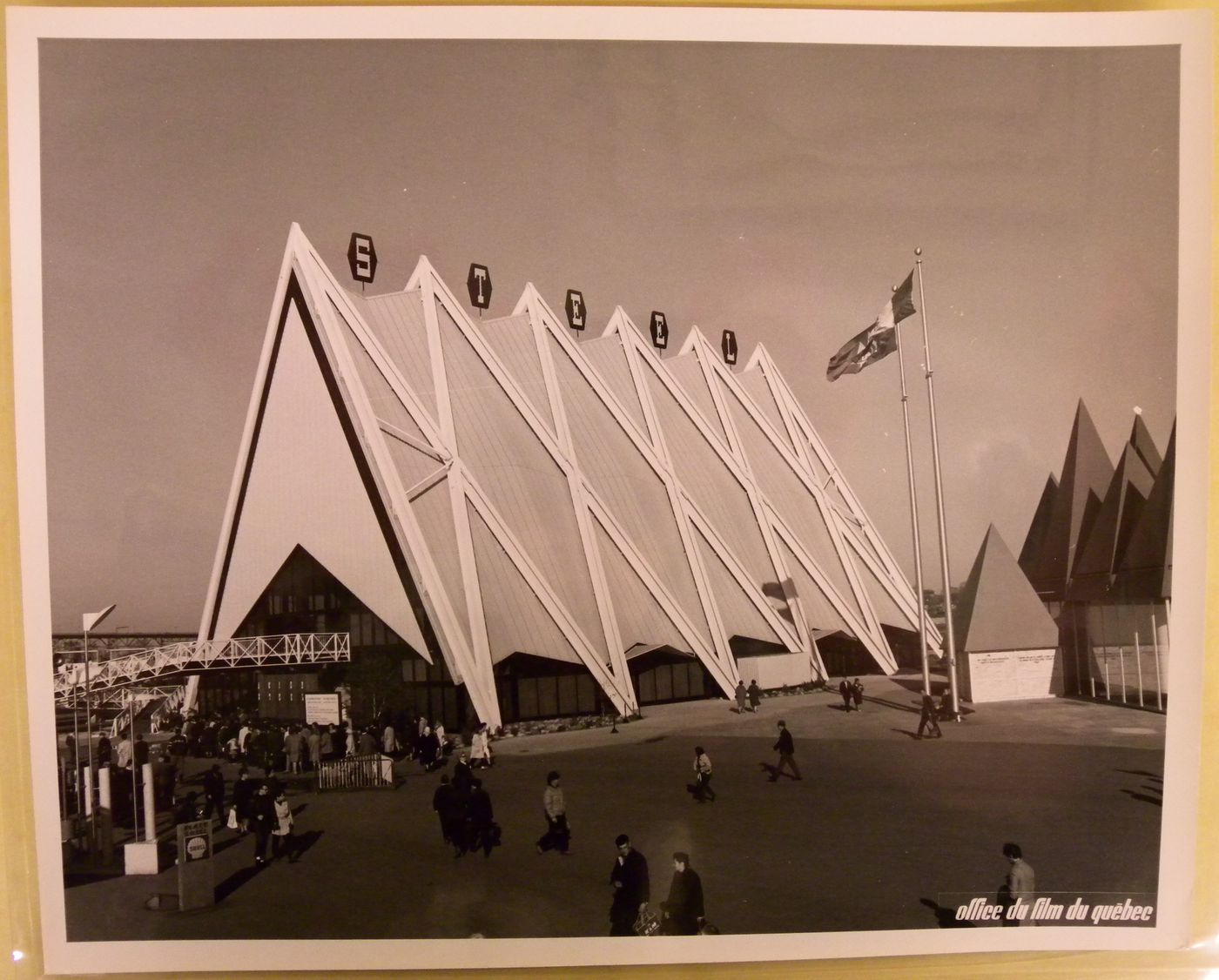 View of the Steel Pavilion, Expo 67, Montréal, Québec