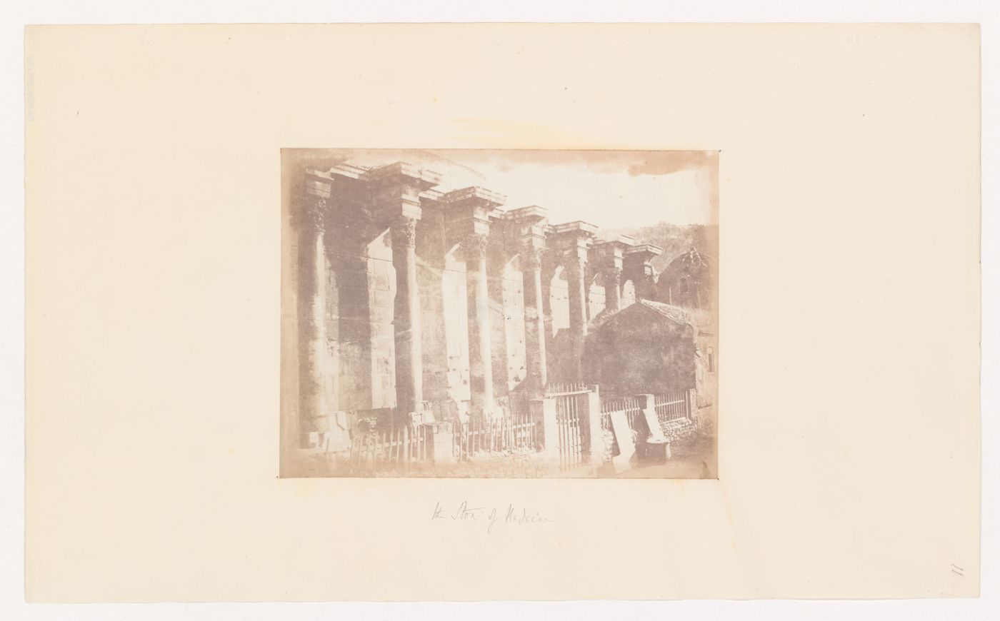 The façade of "The Stoa of Hadrian"