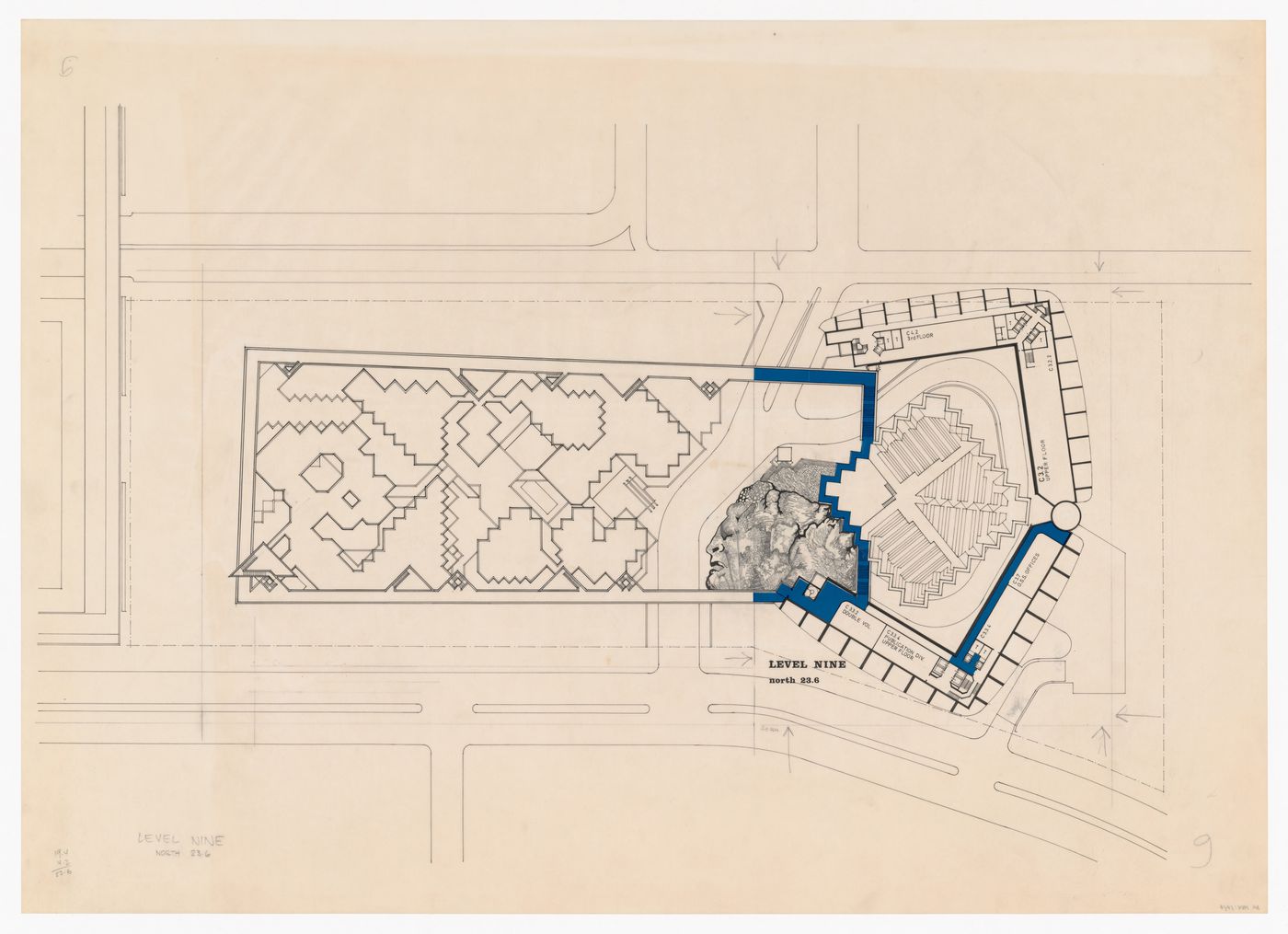 Plan for Pahlavi National Library Competition, Tehran, Iran