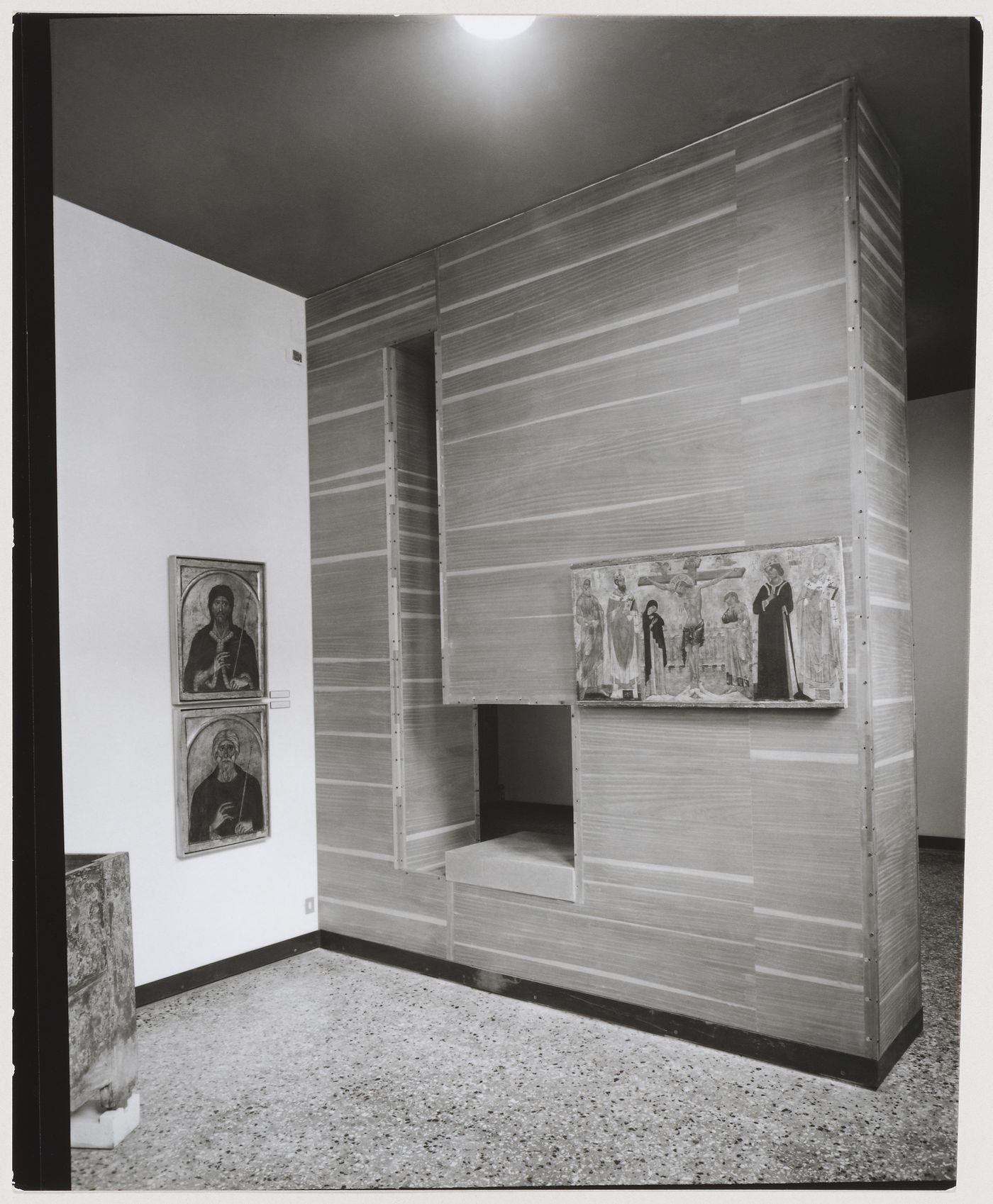 Interior view of a gallery showing paintings, Museo Correr, Venice, Italy