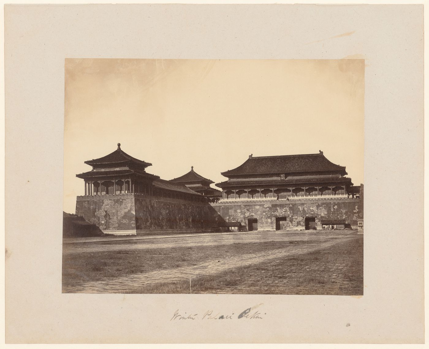 View of the Meridian Gate [Wumen] to the Forbidden City (also known as the Imperial Palace), Peking (now Beijing), China