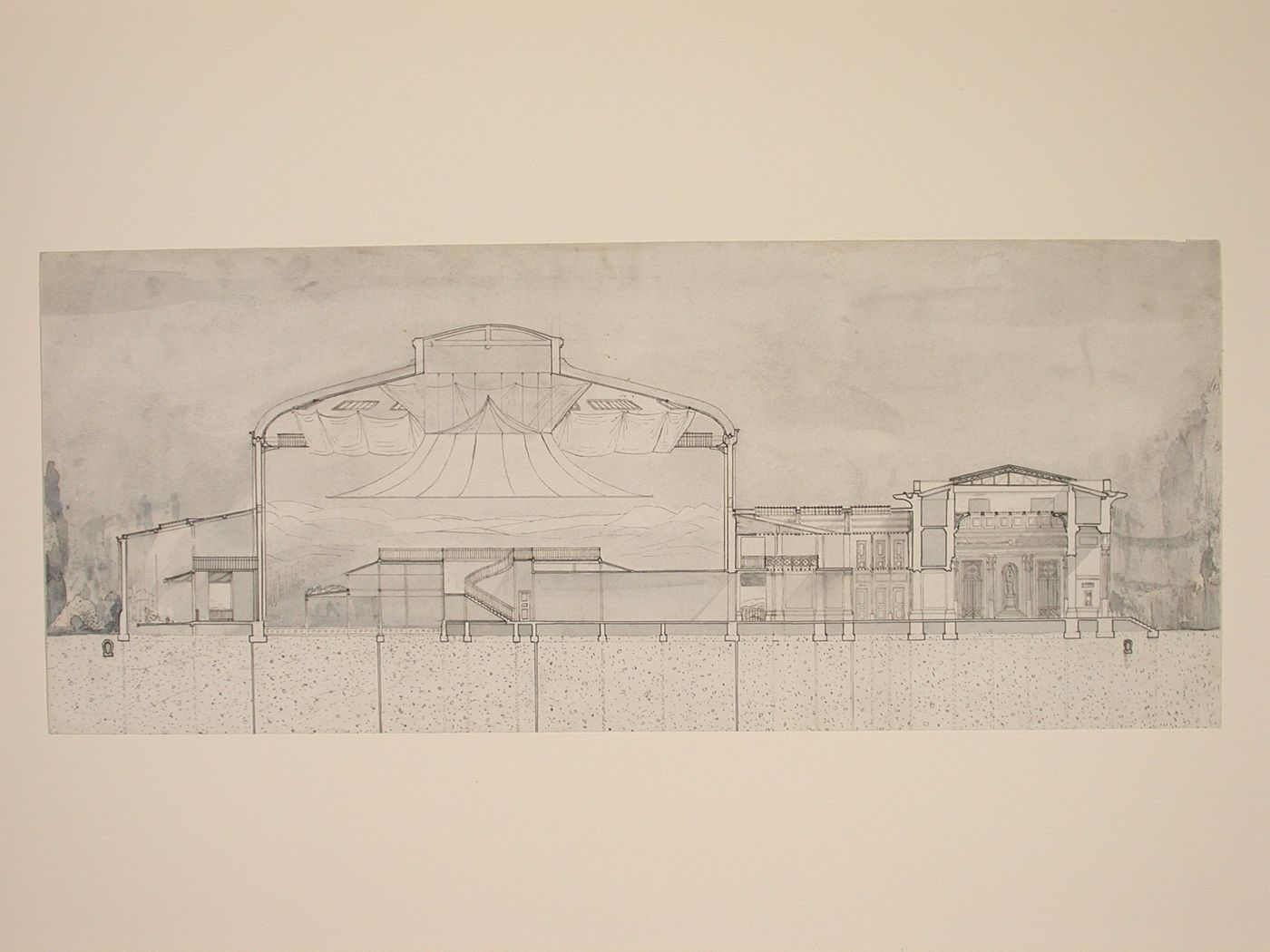 Design for a theatre, section